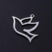 Stainless Steel Animal Pendants, 201 Stainless Steel, Dove, Vacuum Ion Plating, fashion jewelry & DIY & Unisex 