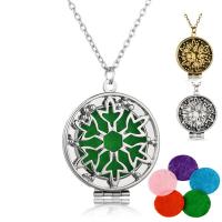 Perfume Locket Necklace, Zinc Alloy, Flower, plated, for woman & hollow Approx 23.6 Inch 