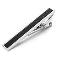 Tie Clip, Brass, silver color plated, for man 