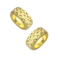 Brass Spacer Beads, Donut, gold color plated 