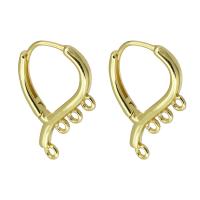 Brass Lever Back Earring Component, gold color plated Approx 2mm 