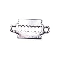 Zinc Alloy Charm Connector, plated, silver color 
