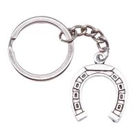 Zinc Alloy Key Clasp, plated, silver color 