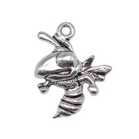 Zinc Alloy Animal Pendants, Bee, plated, silver color 