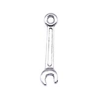 Zinc Alloy Tool Pendants, Wrench, plated, silver color 