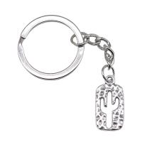 Zinc Alloy Key Clasp, plated, silver color 