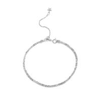 925 Sterling Silver Anklet, for woman, silver color, 2mm .3 cm 