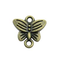 Animal Zinc Alloy Connector, Butterfly, plated 
