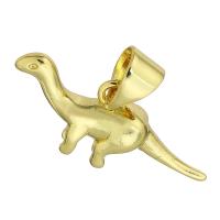 Латунные Подвески в форме животного, Латунь, Динозавр, плакирован золотом, ювелирные изделия моды & DIY, Золотой отверстие:Приблизительно 3mm, продается PC
