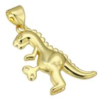 Латунные Подвески в форме животного, Латунь, Динозавр, плакирован золотом, ювелирные изделия моды & DIY, Золотой отверстие:Приблизительно 3mm, продается PC