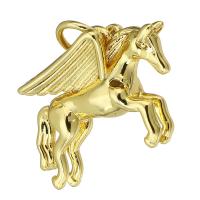 Animal Brass Pendants, Unicorn, gold color plated, fashion jewelry & DIY, golden Approx 3mm 