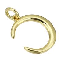 Brass Jewelry Pendants, Moon, gold color plated, fashion jewelry & DIY, golden Approx 2mm 