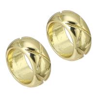 Large Hole Brass Beads, gold color plated, fashion jewelry & DIY, golden 