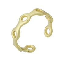 Brass Cuff Finger Ring, gold color plated, fashion jewelry & DIY, golden, 5mm, US Ring 