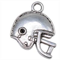 Zinc Alloy Jewelry Pendants, Helmet, antique silver color plated, vintage & Unisex 