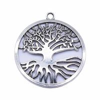 Colgante de la aleación del cinc, aleación de zinc, Árbol de la vida, chapado en color de plata antigua, Vintage & unisexo, 54x54mm, Vendido por UD