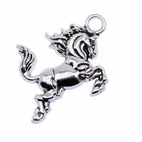 Zinc Alloy Animal Pendants, Horse, antique silver color plated, vintage & Unisex 