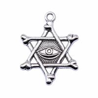 Zinc Alloy Jewelry Pendants, Hexagram, silver color plated, fashion jewelry, silver color 