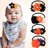 Fashion Baby Headband, Cloth, Flower, handmade, for children & Halloween Jewelry Gift mixed colors, 76mm 