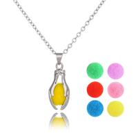 Perfume Locket Necklace, Zinc Alloy, Hand, platinum color plated, for woman & hollow Approx 23.6 Inch 