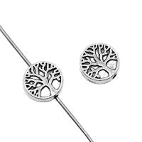 Zinc Alloy Jewelry Beads, Round, plated, tree of life design & DIY 