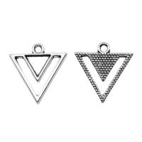 Zinc Alloy Jewelry Pendants, Triangle, plated, silver color 