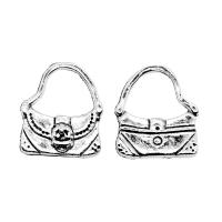 Zinc Alloy Jewelry Pendants, Handbag, plated, DIY, silver color 