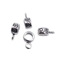 Zinc Alloy Bail Beads, plated, DIY, silver color 