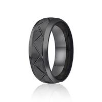 Titanium Steel Finger Ring, for man, black, 8mm 