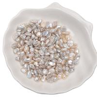 Perlas Freshwater sin Agujero, Perlas cultivadas de agua dulce, Bricolaje, Blanco, 5-6mm, Vendido por g