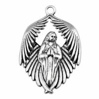 Zinc Alloy Jewelry Pendants, Angel, antique silver color plated, vintage & Unisex 