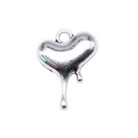Подвеска- сердце из цинкового сплава, цинковый сплав, Сердце, плакированный цветом под старое серебро, Винтаж & Мужская продается PC