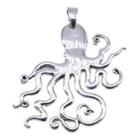 Zinc Alloy Animal Pendants, Octopus, antique silver color plated, vintage & Unisex 