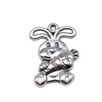 Zinc Alloy Animal Pendants, Rabbit, antique silver color plated, vintage & Unisex 