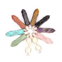 Gemstone Necklaces, Natural Stone, with Brass, arrowhead, antique copper color plated & for woman Approx 20.87 Inch 