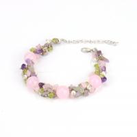 Gemstone Bracelets, Unisex, mixed colors Approx 8.66 Inch 