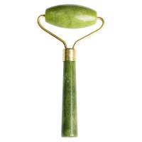 Neuer Berg Jade Roller, mit Eisen, goldfarben plattiert, Massage, grün, 105x55mm, verkauft von PC