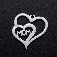 pendentifs de cœur en inox , 201 acier inoxydable, coeur, Placage ionique sous vide, bijoux de mode & DIY & unisexe, plus de couleurs à choisir Vendu par sac