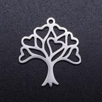Stainless Steel Hollow Pendant, 201 Stainless Steel, Tree, Vacuum Ion Plating, fashion jewelry & DIY & Unisex 