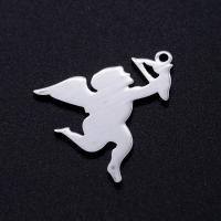 Stainless Steel Angel Pendant, 201 Stainless Steel, Vacuum Ion Plating, fashion jewelry & DIY & Unisex 