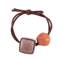 Ponytail Holder, Rubber Band, with Plastic, random style & elastic & for woman, mixed colors, 55mm 
