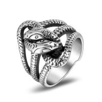 Titanium Steel Finger Ring, Snake, polished, Unisex & hollow, original color 