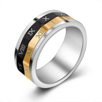 Titanium Steel Finger Ring, plated, rotatable & Unisex mixed colors 