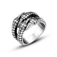 Titanium Steel Finger Ring, Claw, polished, Unisex original color 