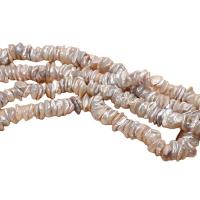 Keshi kultivierte Süßwasserperlen, Natürliche kultivierte Süßwasserperlen, Blütenblätter, DIY, weiß, 8-9mm, Länge:35 cm, verkauft von Strang