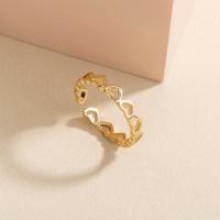 Brass Cuff Finger Ring, Adjustable & for woman & luminated, golden, 17mm 