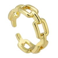 Brass Cuff Finger Ring, gold color plated, fashion jewelry & for woman, golden, 6mm, US Ring 
