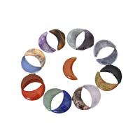 Gemstone ювелирные изделия Кулон, Природный камень, Луна, полированный, для изготовления подвески & различные материалы для выбора & Мужская, Много цветов для выбора, 30mm, продается PC