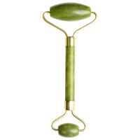 Jade New Mountain Roller, with Iron, gold color plated, Massage, green 
