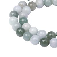 Perle de jade de Birmanie, Rond, poli, DIY & normes différentes pour le choix .96 pouce, Vendu par brin